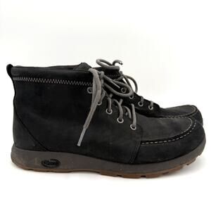 Chaco Men's Black Leather Brio Lace Up Boots Size 9